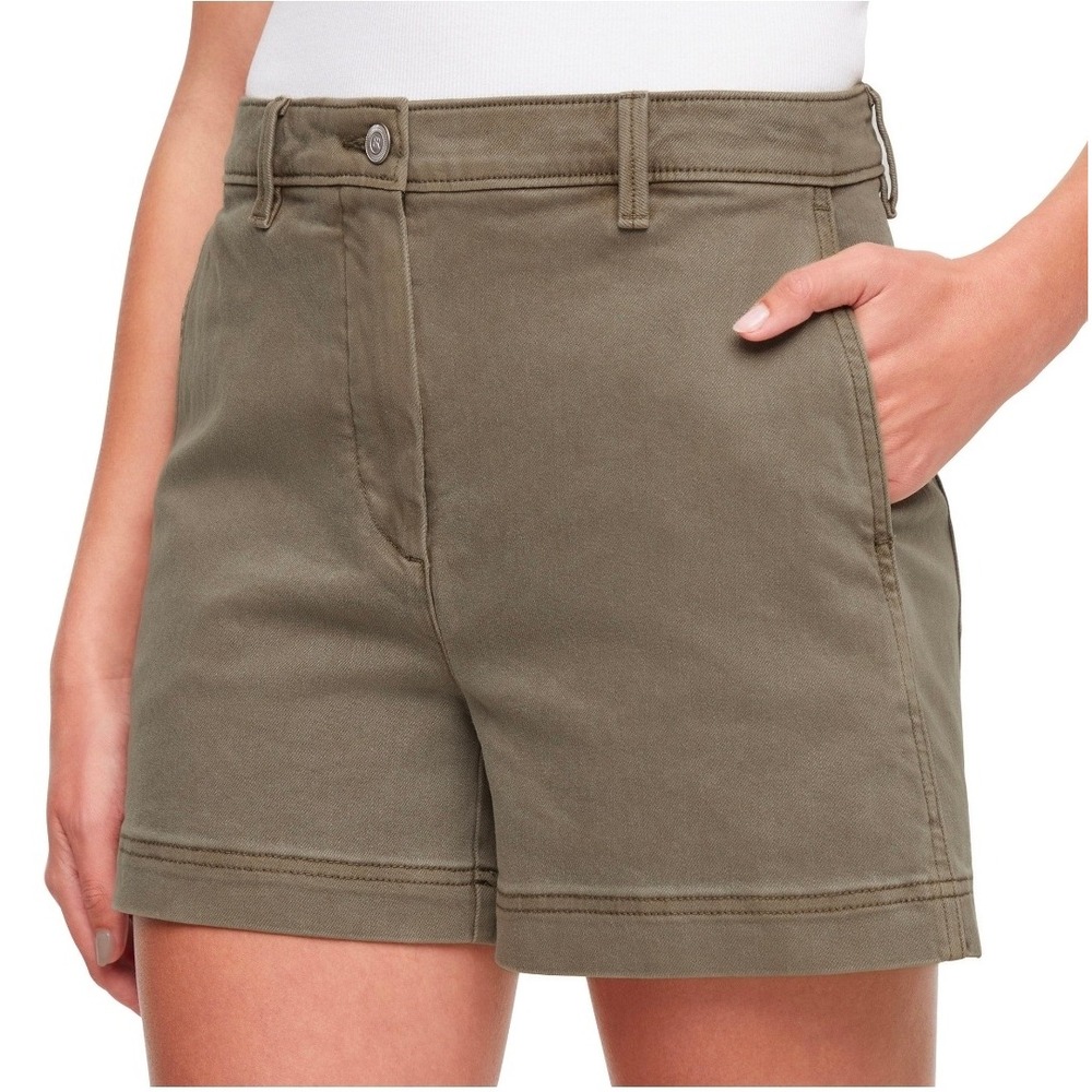 Banana Republic Everyday Short Olive Green Cotton Spandex Size 8 4-Inch Inseam